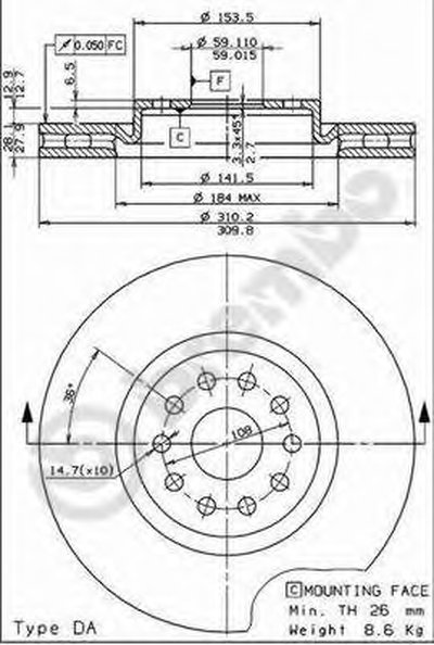 Тормозной диск COATED DISC LINE AP купить