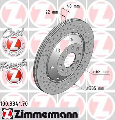 Тормозной диск FORMULA Z BRAKE DISC ZIMMERMANN купить