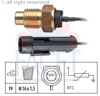 Датчик, температура охлаждающей жидкости; Датчик, температура охлаждающей жидкости; Датчик, температура охлаждающей жидкости FACET купить