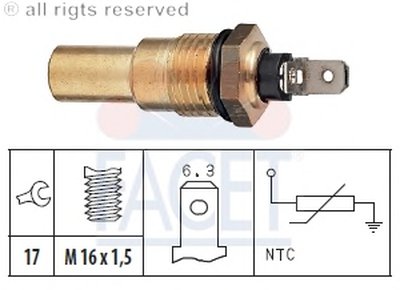 Датчик, температура охлаждающей жидкости; Датчик, температура охлаждающей жидкости; Датчик, температура охлаждающей жидкости FACET купить