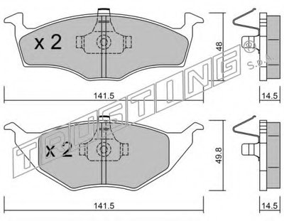 Комплект тормозных колодок, дисковый тормоз TRUSTING купить