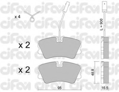 Комплект тормозных колодок, дисковый тормоз CIFAM купить