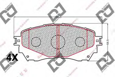 Комплект тормозных колодок, дисковый тормоз DJ PARTS купить