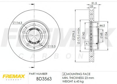 Тормозной диск Premium Black Carbon + FREMAX купить