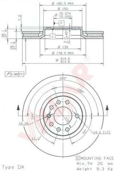 Тормозной диск COATED DISC LINE VILLAR купить