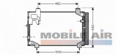 Радиатор кондиционера (с осушителем) Toyota Avensis 2.0D 03-08