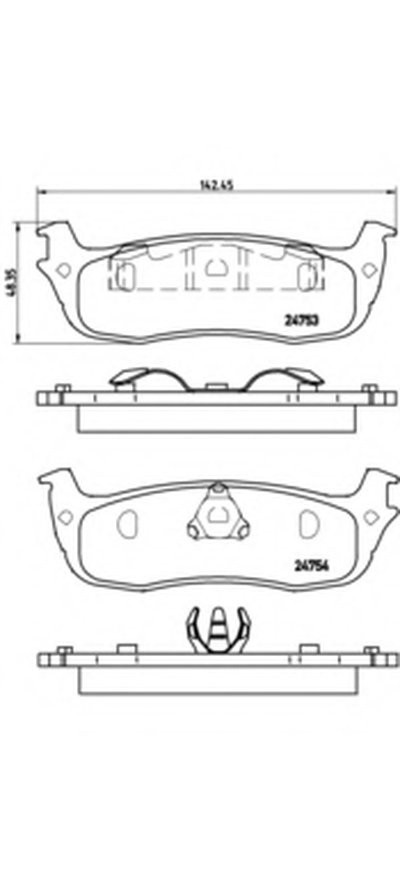 Комплект тормозных колодок, дисковый тормоз BREMBO купить