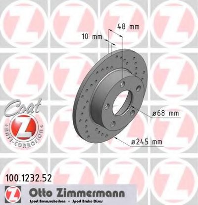 Тормозной диск SPORT BRAKE DISC COAT Z ZIMMERMANN купить