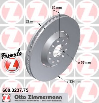 Тормозной диск FORMULA Z BRAKE DISC ZIMMERMANN купить