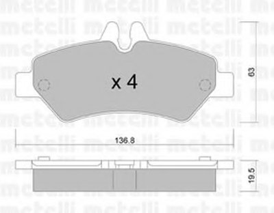 Колодки тормозные (задние) MB Sprinter 209-319CDI/VW Crafter 06-