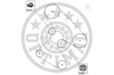 Комплект ремня ГРМ OPTIMAL купить