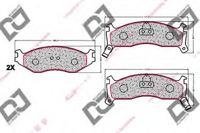 Комплект тормозных колодок, дисковый тормоз DJ PARTS купить