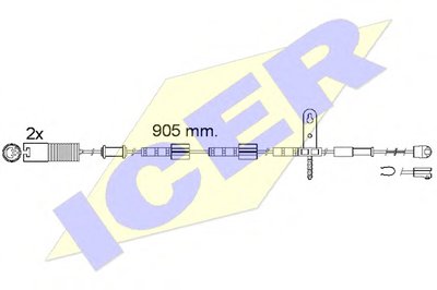 Сигнализатор, износ тормозных колодок ICER купить
