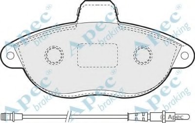 Комплект тормозных колодок, дисковый тормоз APEC braking купить