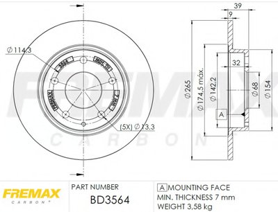 Тормозной диск Premium Black Carbon + FREMAX купить