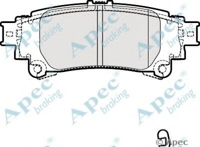 Комплект тормозных колодок, дисковый тормоз APEC braking купить