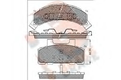 Комплект тормозных колодок, дисковый тормоз R BRAKE купить