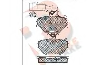 Комплект тормозных колодок, дисковый тормоз R BRAKE купить