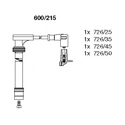 Провода зажигания Fiat Doblo 1.6 16V 02- (к-кт)