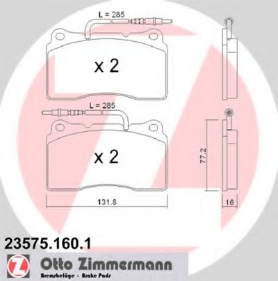 Комплект тормозных колодок, дисковый тормоз ZIMMERMANN купить