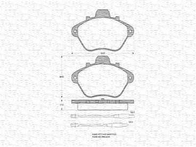 Комплект тормозных колодок, дисковый тормоз MAGNETI MARELLI купить