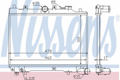 Радиатор, охлаждение двигателя NISSENS Придбати