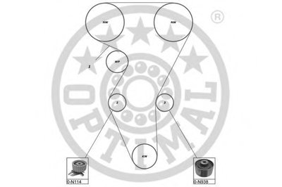 Комплект ремня ГРМ OPTIMAL купить