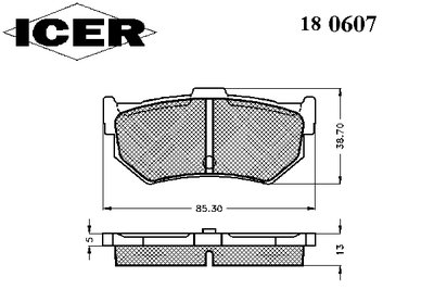 Комплект тормозных колодок, дисковый тормоз ICER купить