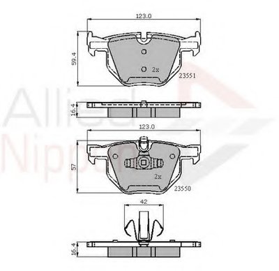 Комплект тормозных колодок, дисковый тормоз ANL Braking COMLINE купить