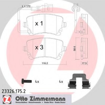 Комплект тормозных колодок, дисковый тормоз ZIMMERMANN Придбати