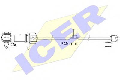 Сигнализатор, износ тормозных колодок ICER купить