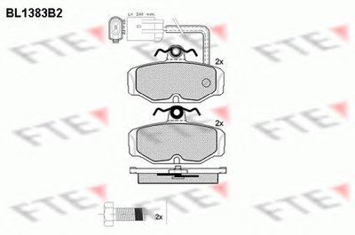 Комплект тормозных колодок, дисковый тормоз FTE купить