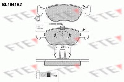 Комплект тормозных колодок, дисковый тормоз FTE купить