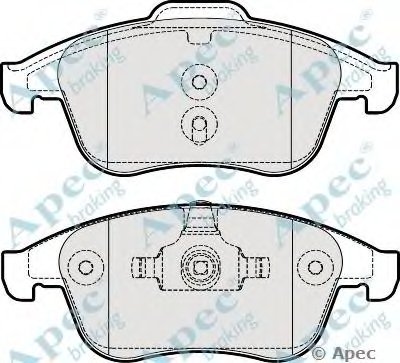 Комплект тормозных колодок, дисковый тормоз APEC braking купить