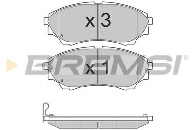 Комплект тормозных колодок, дисковый тормоз BREMSI купить