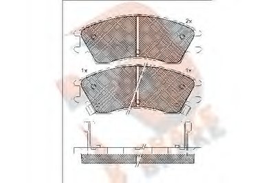 Комплект тормозных колодок, дисковый тормоз R BRAKE купить