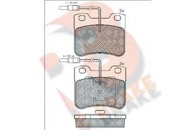 Комплект тормозных колодок, дисковый тормоз R BRAKE купить