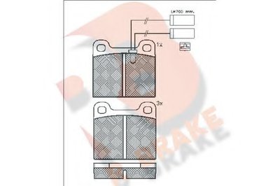 Комплект тормозных колодок, дисковый тормоз R BRAKE купить