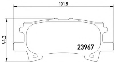 Колодки тормозные (задние) Lexus RX 03-08 (Sumitomo)