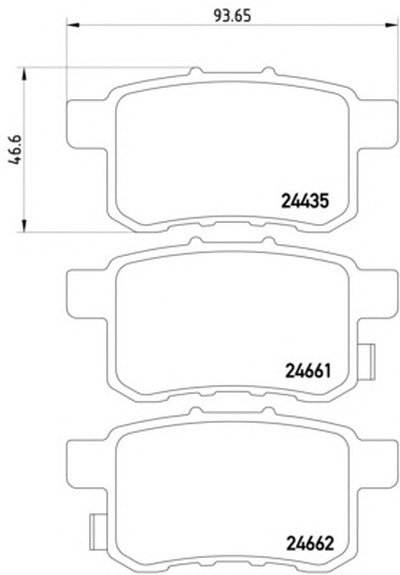 Колодки тормозные (задние) Honda Accord VIII 2.0-2.4i 08- (Nissin)