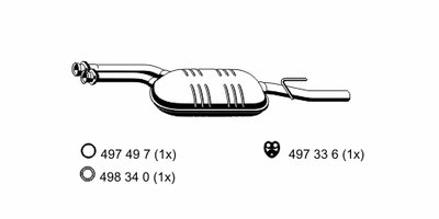 Средний глушитель выхлопных газов ERNST купить