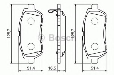 Комплект тормозных колодок, дисковый тормоз BOSCH купить