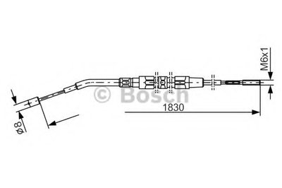 Трос ручника (задний) BMW 3 (E30) 82-91 (1830mm)