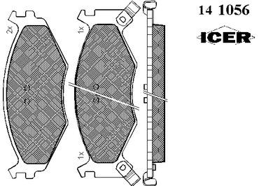 Комплект тормозных колодок, дисковый тормоз ICER купить