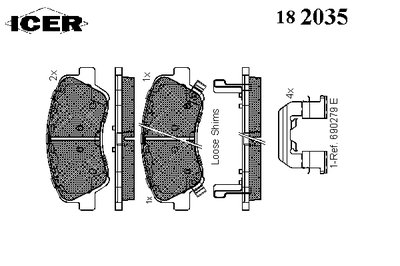 Колодки тормозные (передние) Hyundai Accent IV 10-/ i20 14-/Solaris 17-/Kia Rio III 11-