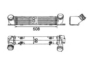 Радиатор интеркулера BMW 1 (E81/E82/E87/E88)/3 (E90/E91)/X1 (E84) 2.0 04-15