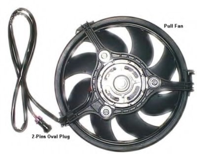 Вентилятор радиатора (электрический) Audi A6/VW Passat 1.6-3.097-05