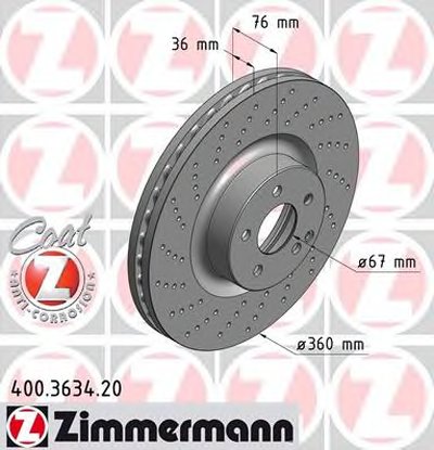 Тормозной диск COAT Z ZIMMERMANN купить