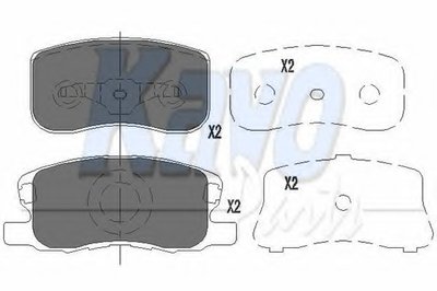 Комплект тормозных колодок, дисковый тормоз KAVO PARTS купить