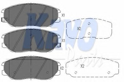 Комплект тормозных колодок, дисковый тормоз KAVO PARTS купить